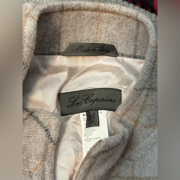 Les Copains Wool Cashmere Skirt Suit Set Jacket 42 6-8 M / Skirt  46 10 L - Picture 10 of 14